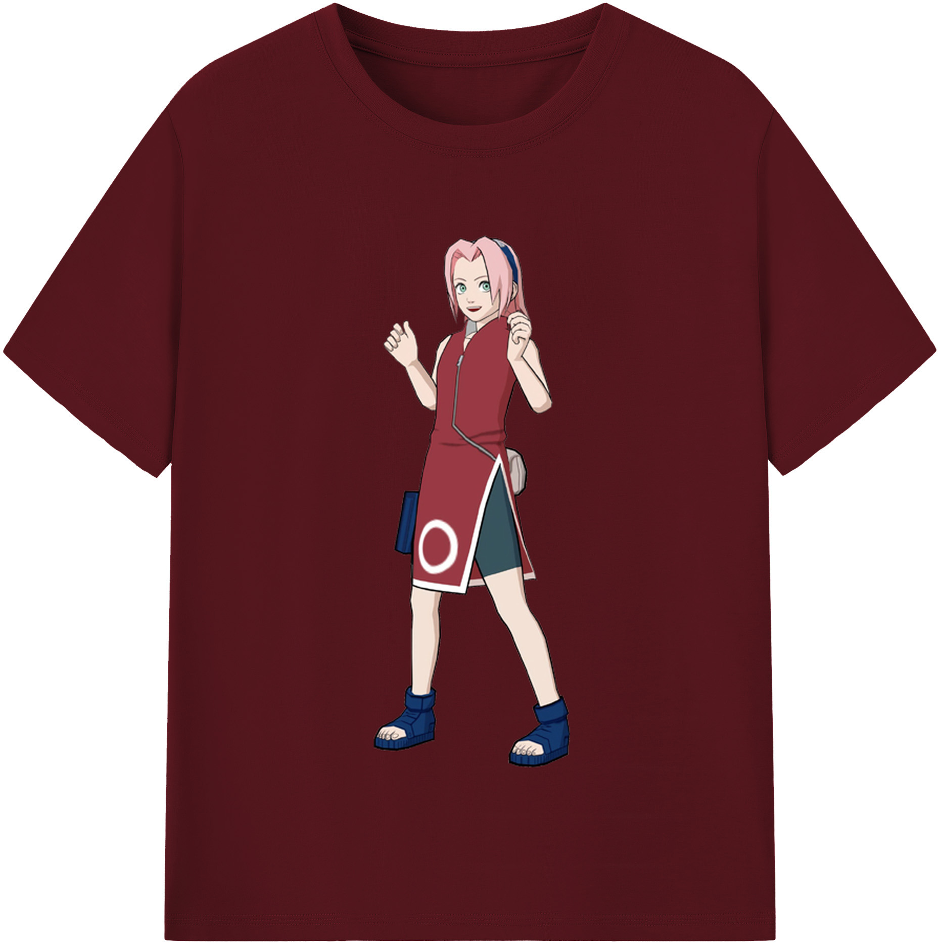 （画像用） NARUTO -ナルト- 春野サクラ Haruno Sakura 綿100％半袖Tシャツ（フロントプリント）